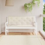 vidaXL Coussins de banc de jardin lot de 2 blanc crème tissu Oxford