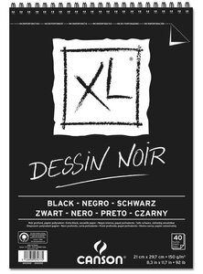 Bloc à croquis et études XL Noir A5 noir CANSON
