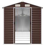 vidaXL Abri de jardin marron 191x725x198 cm acier galvanisé