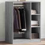 vidaXL Garde-robe chêne fumé 77x48x102 cm bois d'ingénierie