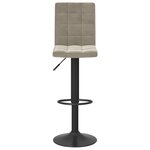 vidaXL Tabourets de bar lot de 2 gris clair velours