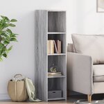 vidaXL Buffet sonoma gris 30x41x124 cm bois d'ingénierie