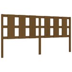 vidaXL Cadre de lit avec tête de lit marron miel 200x200cm bois massif