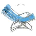 vidaXL Chaises à bascule 2 Pièces Acier Bleu