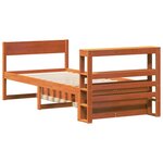 vidaXL Cadre de lit sans matelas cire marron 75x190 cm bois pin massif