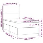 vidaXL Sommier à lattes de lit avec matelas Bleu foncé 100x200 cm