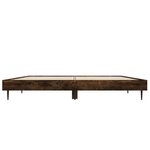 vidaXL Cadre de lit sans matelas chêne fumé 140x190 cm bois ingénierie