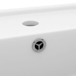 vidaXL Lavabo carré de luxe à trop-plein Blanc mat 41x41 cm Céramique