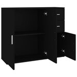 vidaXL Buffet Noir 91x29 5x75 cm Bois d'ingénierie