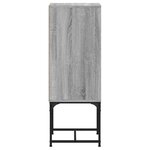 vidaXL Armoire latérale avec porte en verre sonoma gris 35x37x100 cm