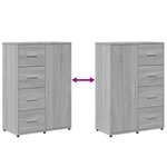 vidaXL Buffets 2 Pièces sonoma gris 60x31x84 cm bois d'ingénierie