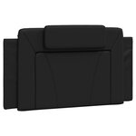 vidaXL Lit avec matelas noir 100x200 cm similicuir