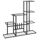 vidaXL Support pour plantes 94 5x25x88 cm Noir Métal