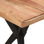 vidaXL Table à dîner noir 140x70x76 cm bois d'acacia solide