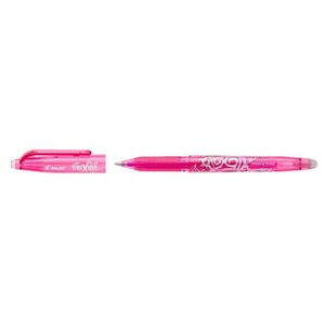 Stylo roller encre gel frixion ball effaçable pointe fine rose pilot