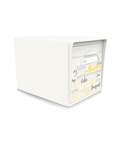 Boite aux lettres blanche 1 porte "On the beach"