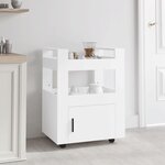 vidaXL Chariot de cuisine Blanc 60x45x80 cm Bois d'ingénierie