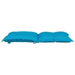 vidaXL Coussins de chaise de jardin à dossier bas lot de 2 bleu