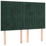 vidaXL Cadre de lit avec tête de lit Vert foncé 140x190 cm Velours