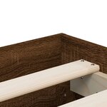 vidaXL Cadre de lit et tiroirs chêne marron 140x190 cm bois ingénierie