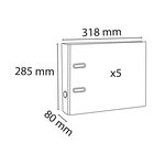 Lot De 5 Classeurs À Levier Intérieur Et Extérieur En Polypropylène - Dos De 80mm - Mécanique Prem'touch - Format À Classer A4 - Fuchsia - X 2 - Exacompta