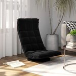vidaXL Chaise de sol pivotante Noir Velours