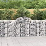 vidaXL Paniers à gabions arqués 18 Pièces 200x50x100/120 cm fer galvanisé
