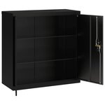 vidaXL Classeur noir 90x40x130 cm acier