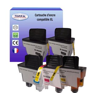 T3AZUR- Lot de 5 Cartouches compatibles avec Brother LC900 pour Brother MFC-410CN MFC-420CN MFC-425CN MFC-5440CN
