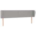 vidaXL Tête de lit avec oreilles Gris clair 163x23x78/88 cm Tissu