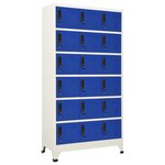 vidaXL Armoire à casiers Gris et bleu 90x40x180 cm Acier