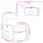 vidaXL Fauteuil inclinable électrique Marron Tissu