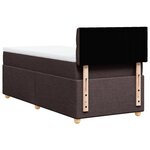 vidaXL Sommier à lattes de lit avec matelas Marron foncé 90x200 cm
