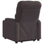 vidaXL Fauteuil inclinable électrique marron foncé tissu