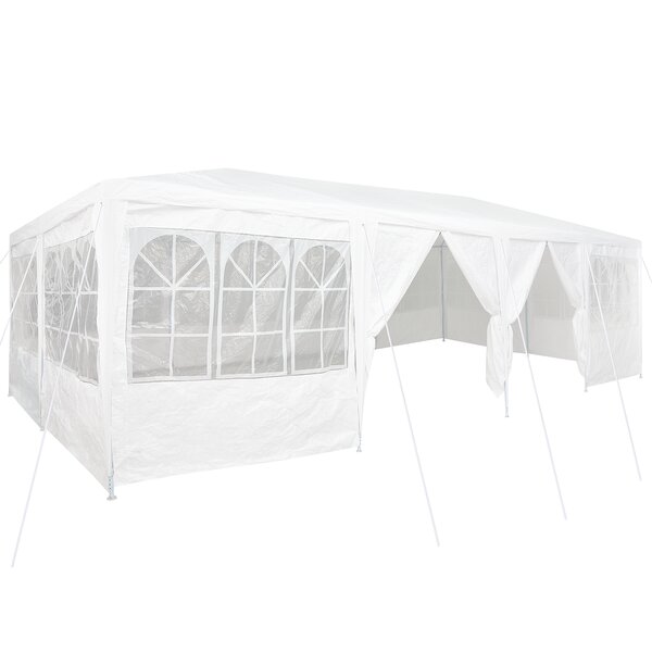 vidaXL Tente de fête avec 12 côtés blancs 8x4 m PE