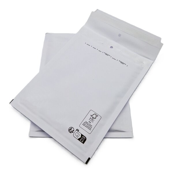 Lot de 10 pochettes ( enveloppes ) à bulles c/3 : 145 x 215 mm en kraft blanc
