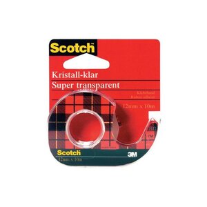 Dévidoir Ruban adhésif Crystal Clear 600 12mm x 10 m SCOTCH