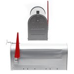 Boîte aux lettres Us mailbox design américain gris argenté boite à lettres avec drapeau