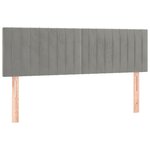 vidaXL Sommier à lattes de lit et matelas Gris clair 140x190cm Velours