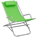 vidaXL Chaises à bascule 2 Pièces Acier Vert