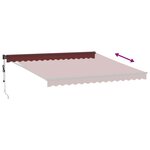 vidaXL Auvent rétractable automatique bordeaux 400x300 cm