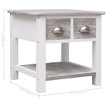 vidaXL Table d'appoint Gris 40x40x40 cm Bois de Paulownia