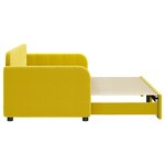 vidaXL Lit de jour avec lit gigogne jaune 80x200 cm velours