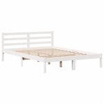 vidaXL Cadre de lit sans matelas blanc 140x190 cm bois de pin massif