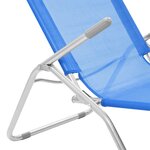 vidaXL Chaises longues pliables lot de 2 Textilène Bleu