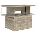 vidaXL Ensemble de Canapés de Jardin 6 Pièces avec Coussins en Rattan Poly Gris Clair
