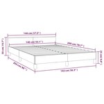 vidaXL Cadre de lit avec tête de lit Noir 140x200 cm Tissu