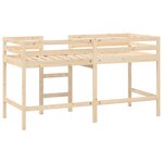 vidaXL Lit mezzanine enfants échelle 90x200 cm bois pin massif