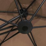 vidaXL Parasol d'extérieur avec mât en acier 300 cm Taupe