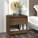 vidaXL Tables de chevet 2 Pièces Chêne marron 40x30x3cm Bois d'ingénierie